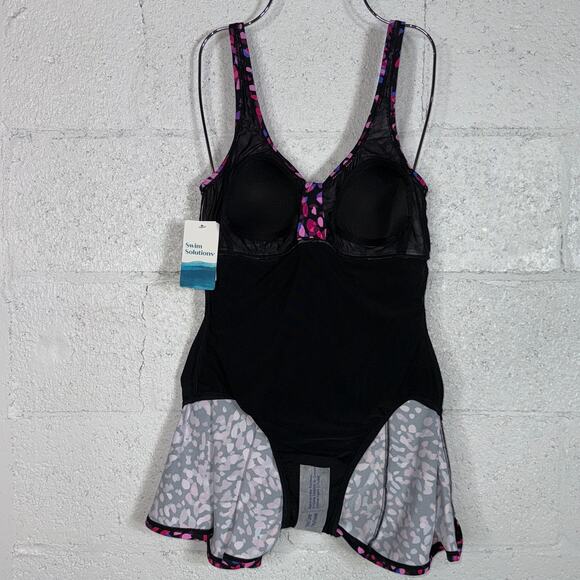 Swim Solutions Women's Abstract Printed One-Piece Swimsuit multi, 10 $112 - Picture 10 of 14